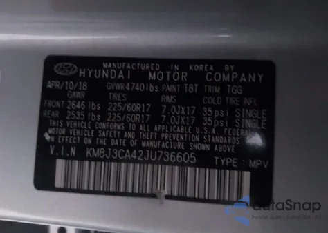 2018 Hyundai Tucson Sel from USA, damaged, VIN KM8J3CA42JU736605